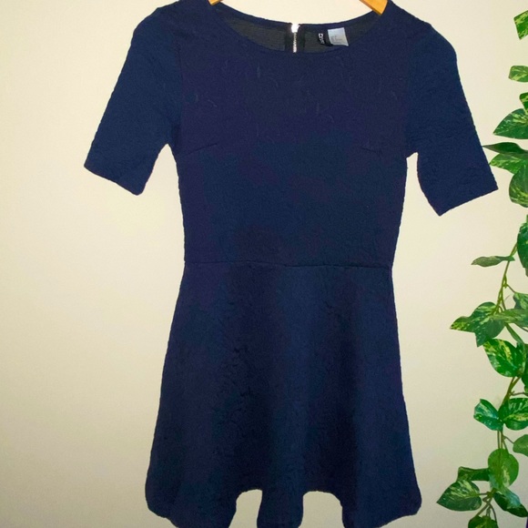 Black/ navy blue formal skater dress - Picture 1 of 4